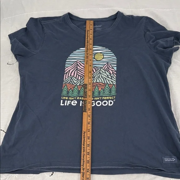 Life Is Good Shirts Womens XL Crusher T-Shirt LOT OF 2 Green Blue Short Sleeve - Picture 12 of 14